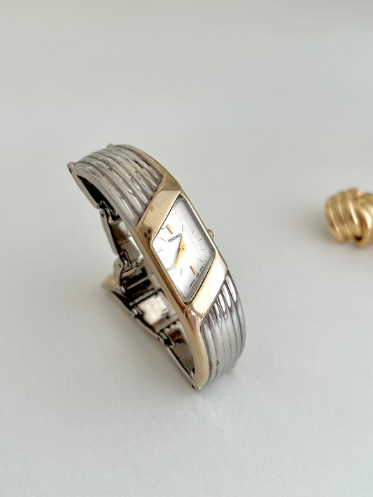 Seiko Rivoli Sculptural Two-toned Women's Watch