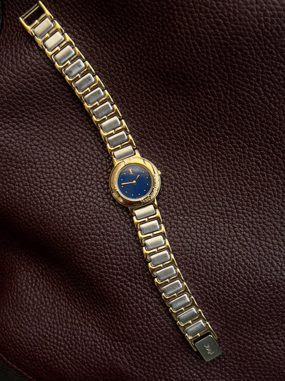 Yves Saint Laurent Two-Tone Deep Blue Dial Ladies’ Watch