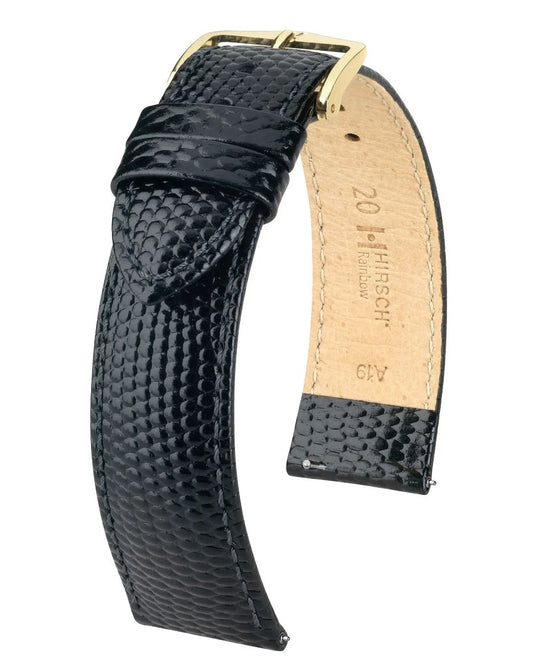 Hirsch Rainbow Watch Strap in Black