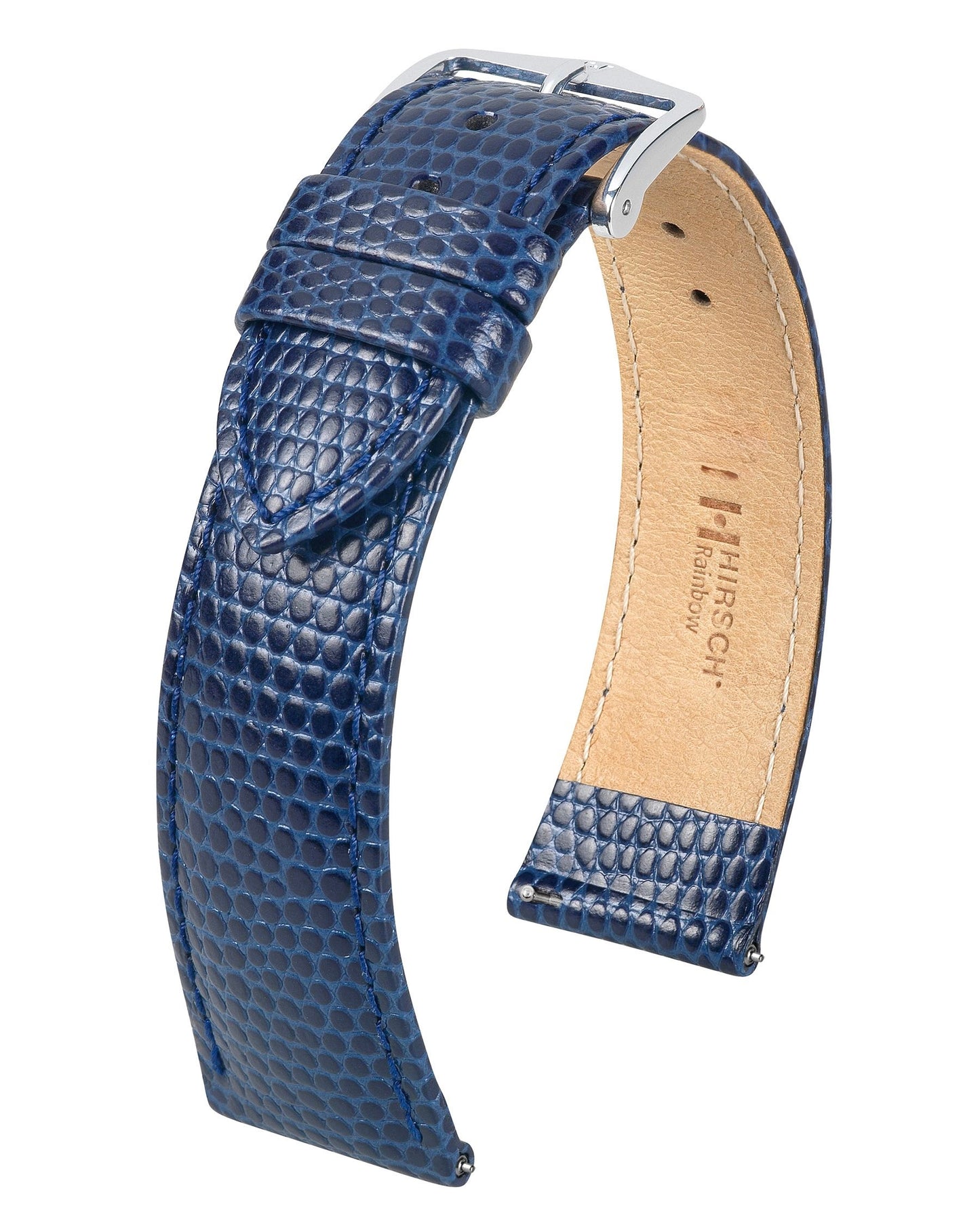 Hirsch Rainbow Watch Strap in Blue