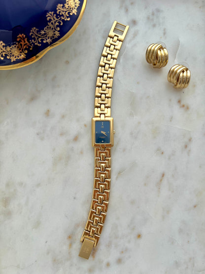 Givenchy Millesime Blue Dial Geometric Bracelet Women’s Watch