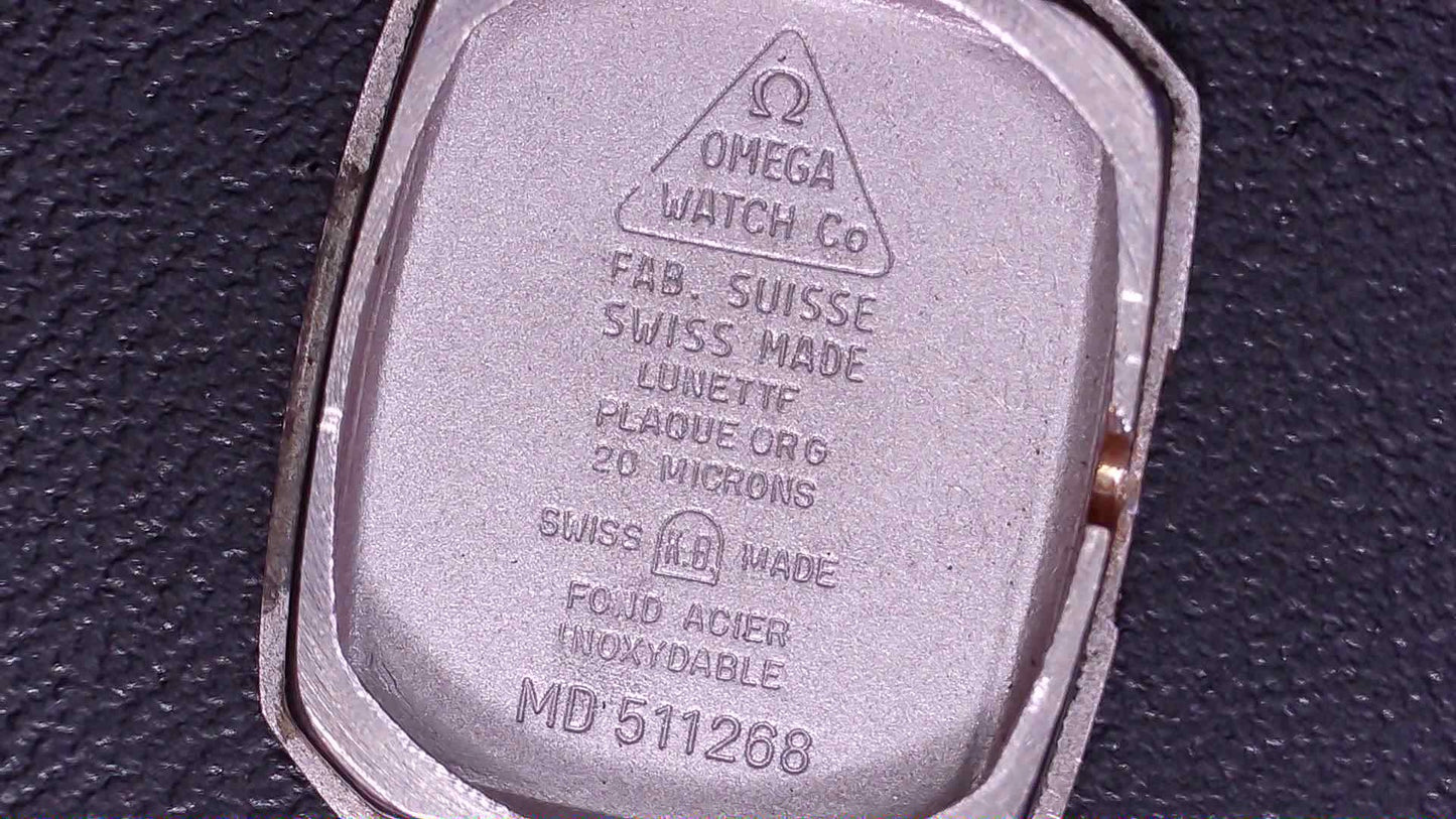 Omega De Ville Tonneau Womens Watch with Gold Mesh Bracelet