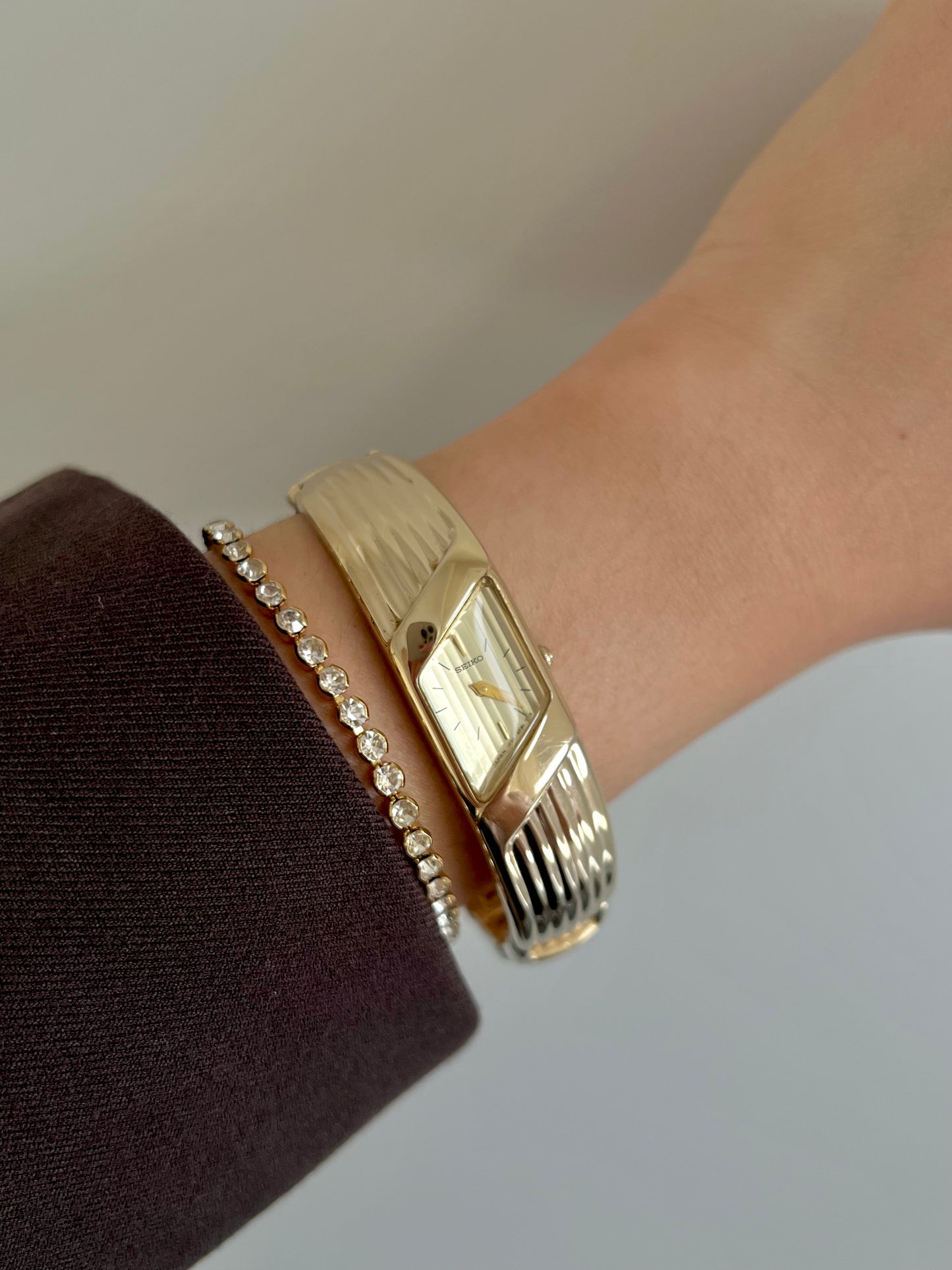 Seiko Rivoli Sculptural Gold Women's Watch