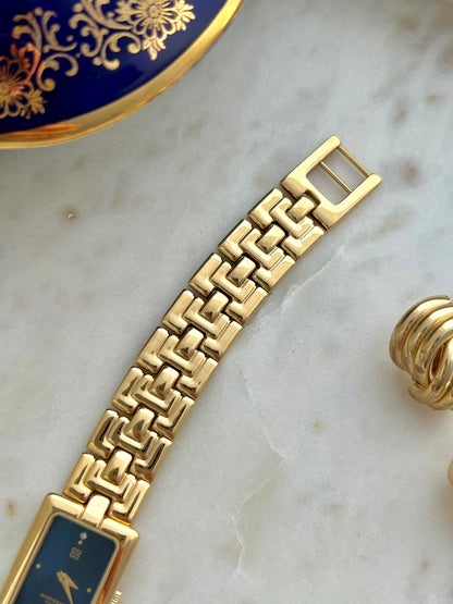Givenchy Millesime Blue Dial Geometric Bracelet Women’s Watch