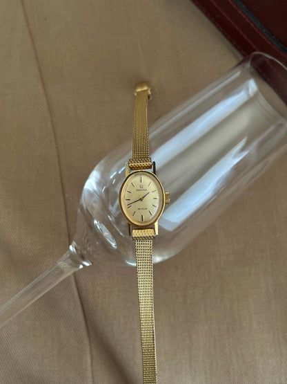 Omega De Ville Oval Champagne Dial Cocktail Women’s Watch