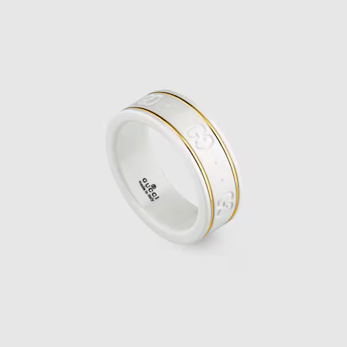Gucci Icon 18k Ring with Cyrstals Size 13 (S)