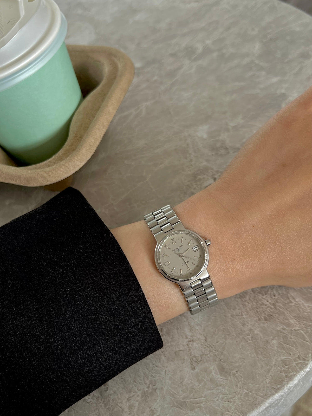 Longines Conquest Silver Grey Dial Bracelet Women's Watch