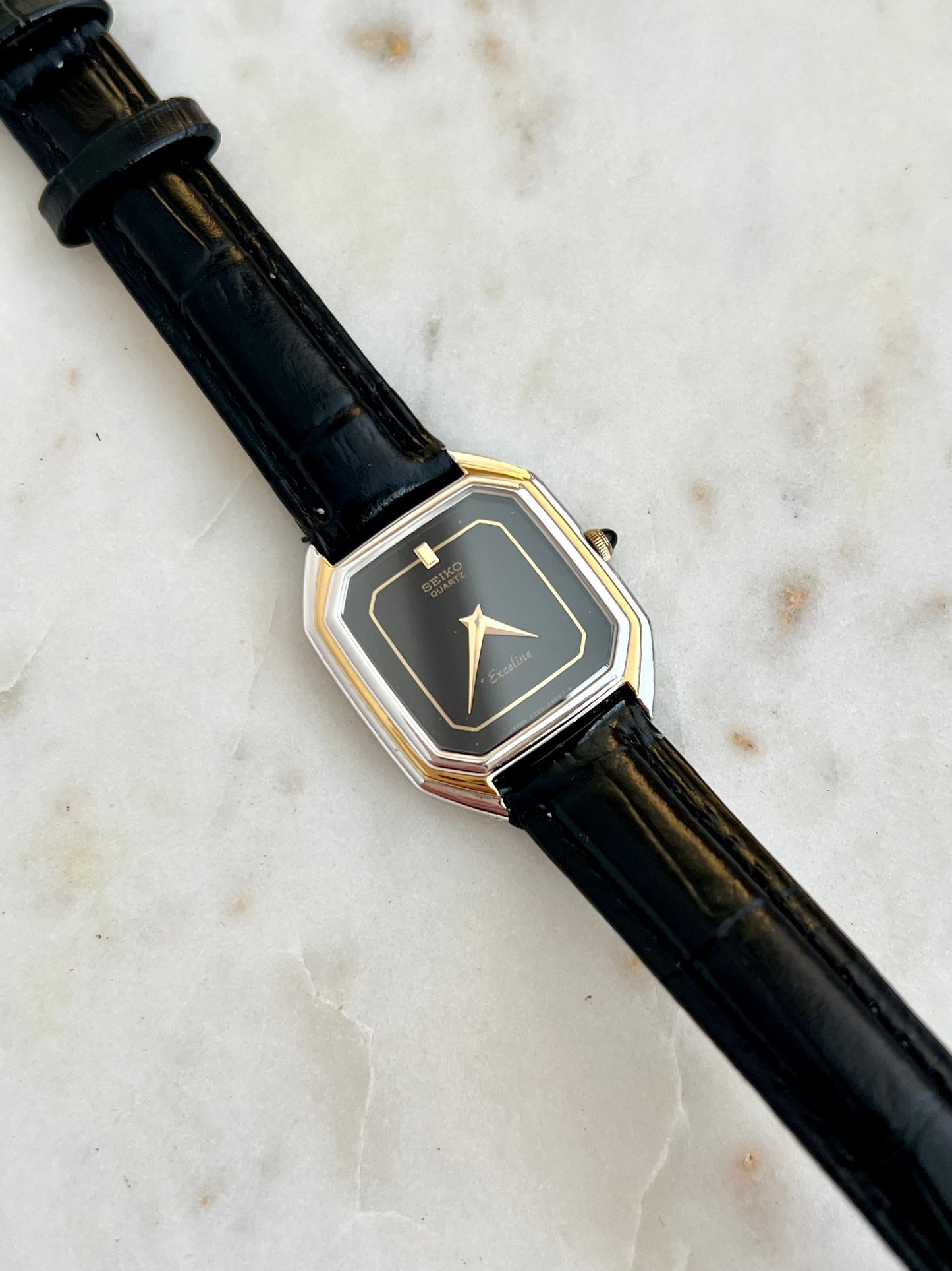 Seiko Exceline Black Dial Octagonal Women’s Watch