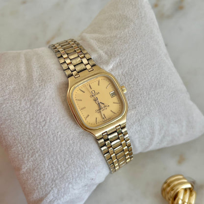 Omega Seamaster Champagne Dial Gold Tone Women’s Watch