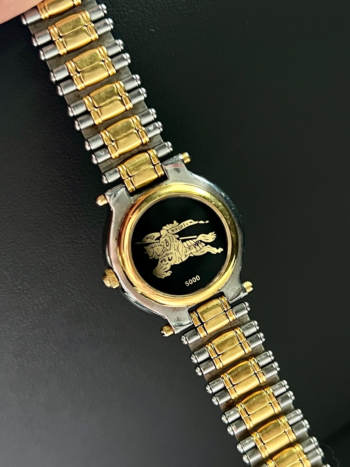 Burberrys Textured Champagne Dial Women’s Watch