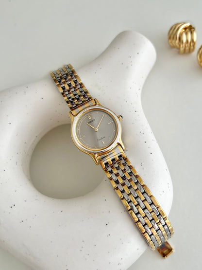 Seiko Exceline Two Tone Sculpted Bracelet Women's Watch