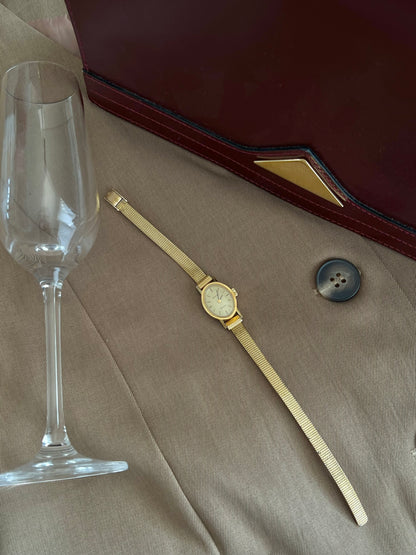 Omega De Ville Oval Champagne Dial Cocktail Women’s Watch