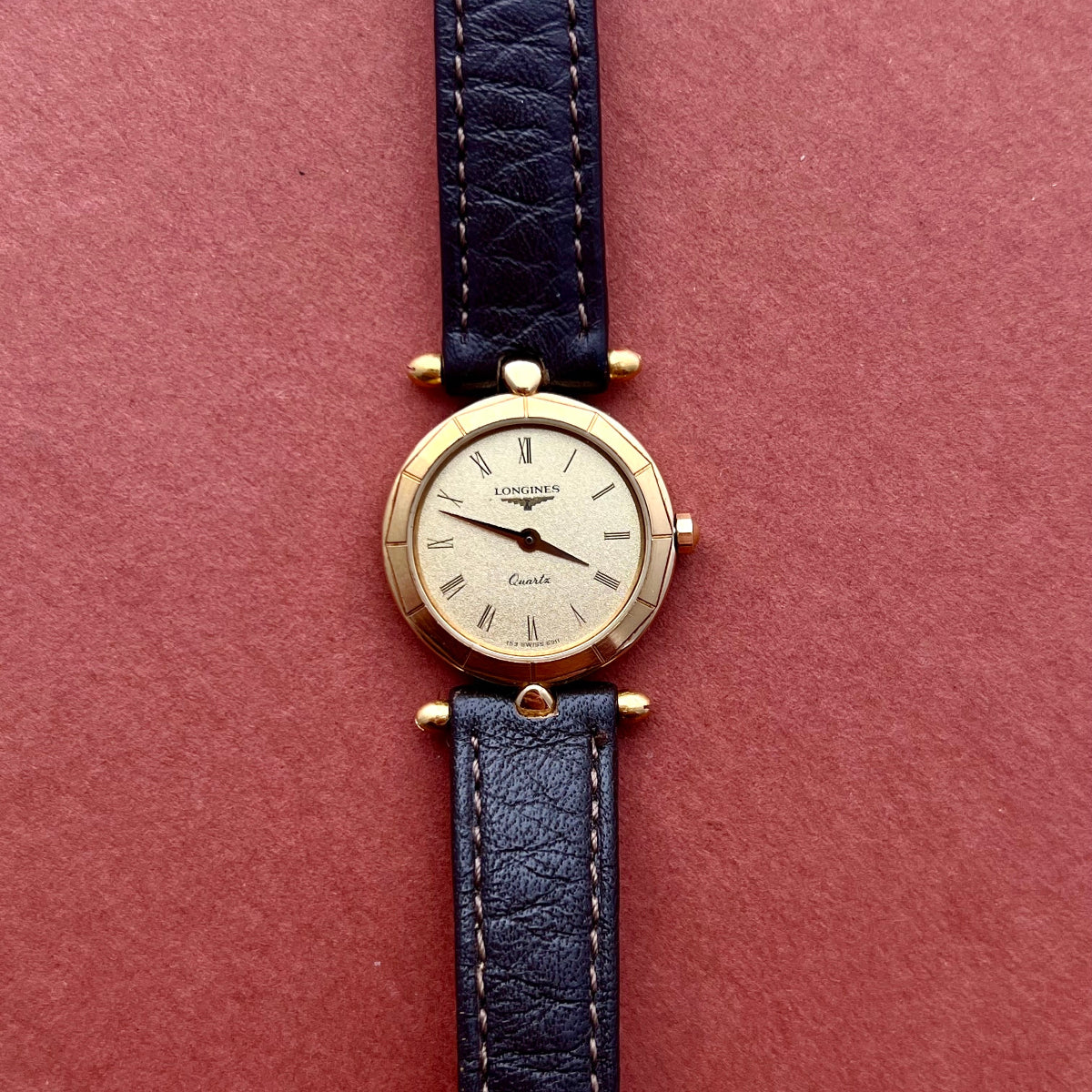 Longines Faceted Bezel Champagne Dial Women's Watch