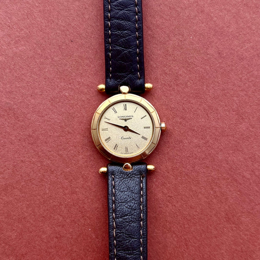 Longines Faceted Bezel Champagne Dial Women's Watch
