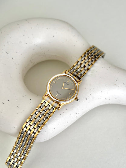 Seiko Exceline Two Tone Sculpted Bracelet Women's Watch
