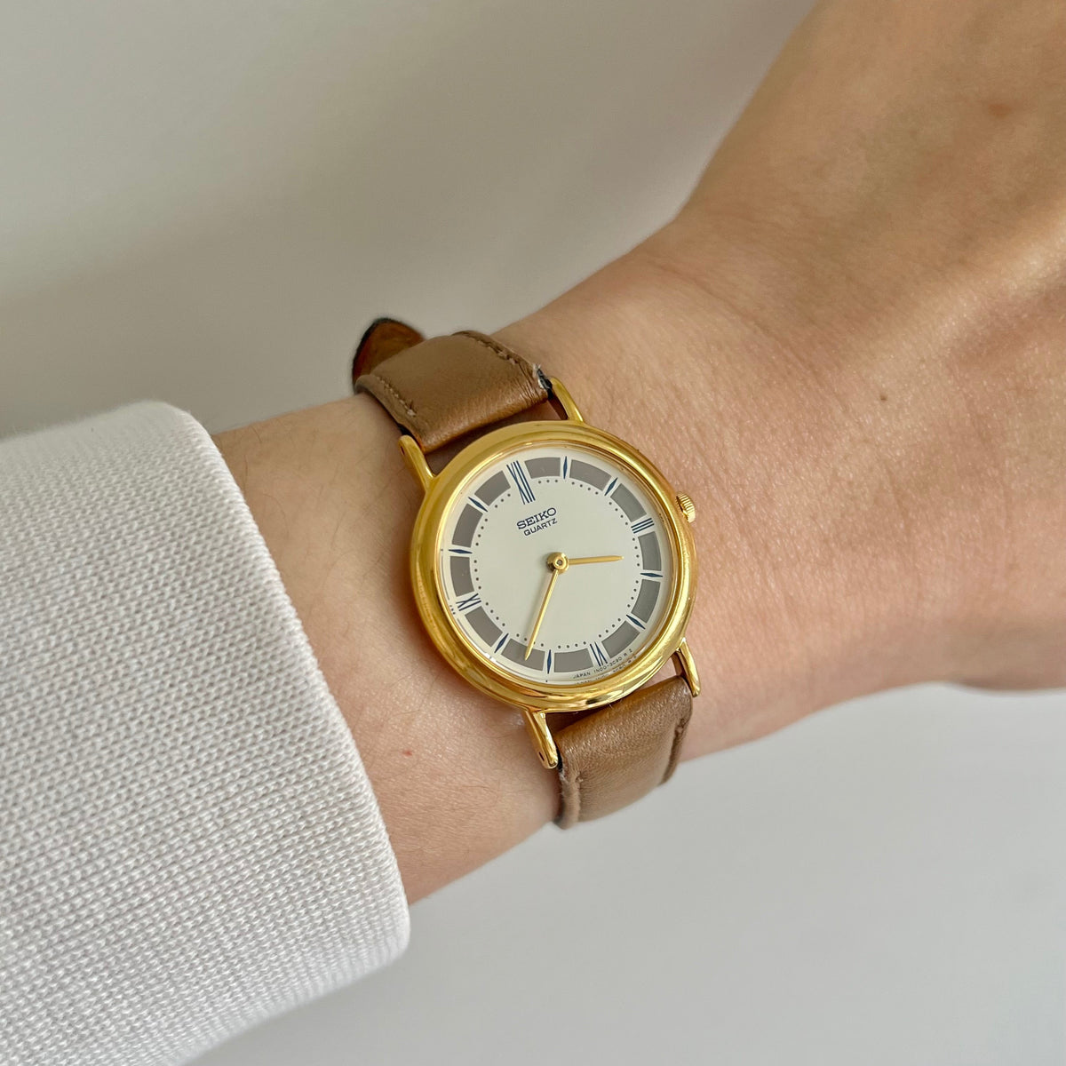 Seiko Khaki Segmented Blue Roman Dial Women’s Watch