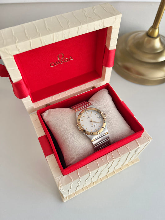 Omega Constellation Two Tone Silver Dial Unisex Watch