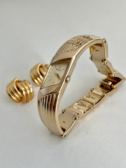 Seiko Rivoli Sculptural Gold Women's Watch
