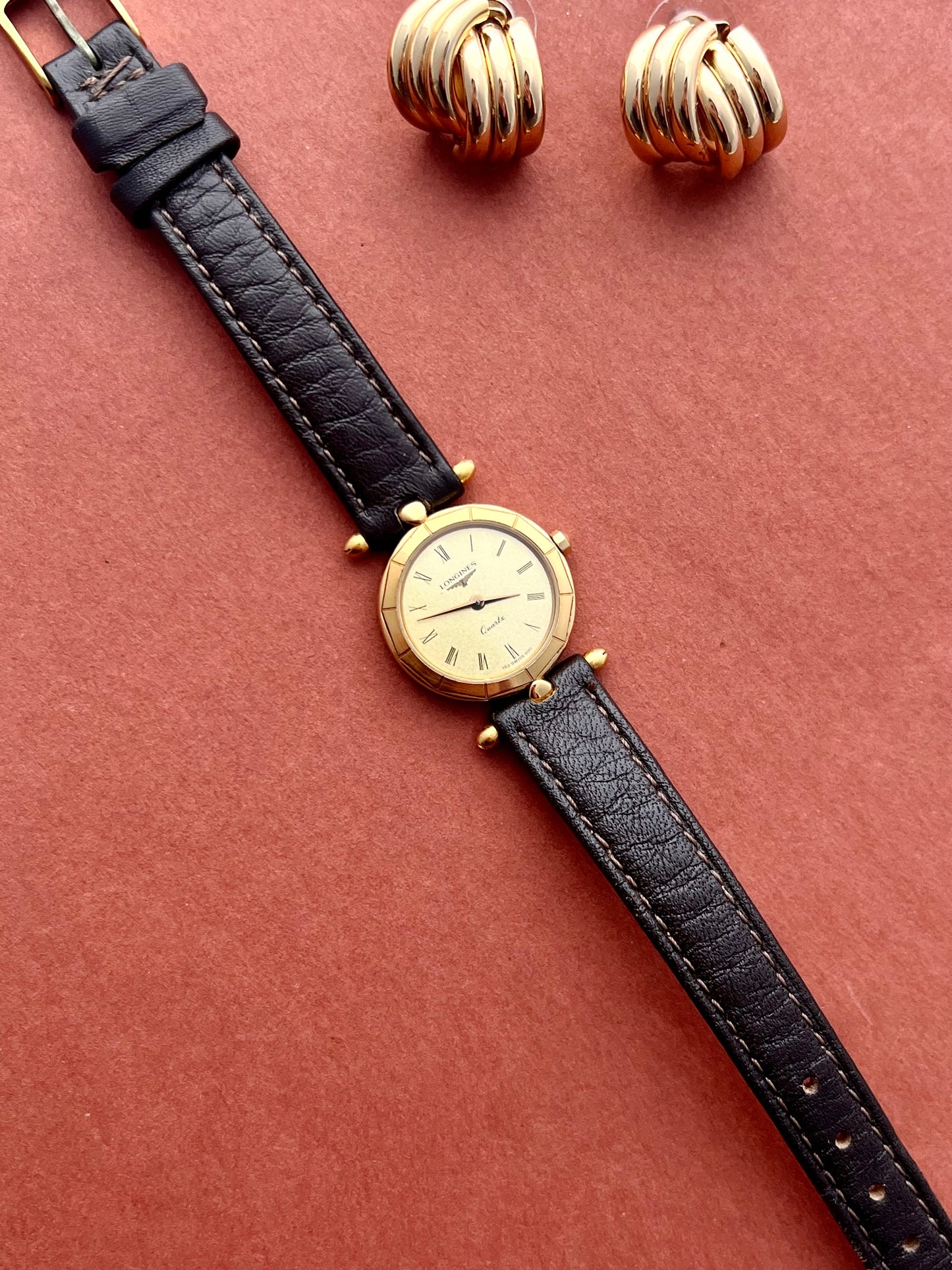 Longines Faceted Bezel Champagne Dial Women's Watch