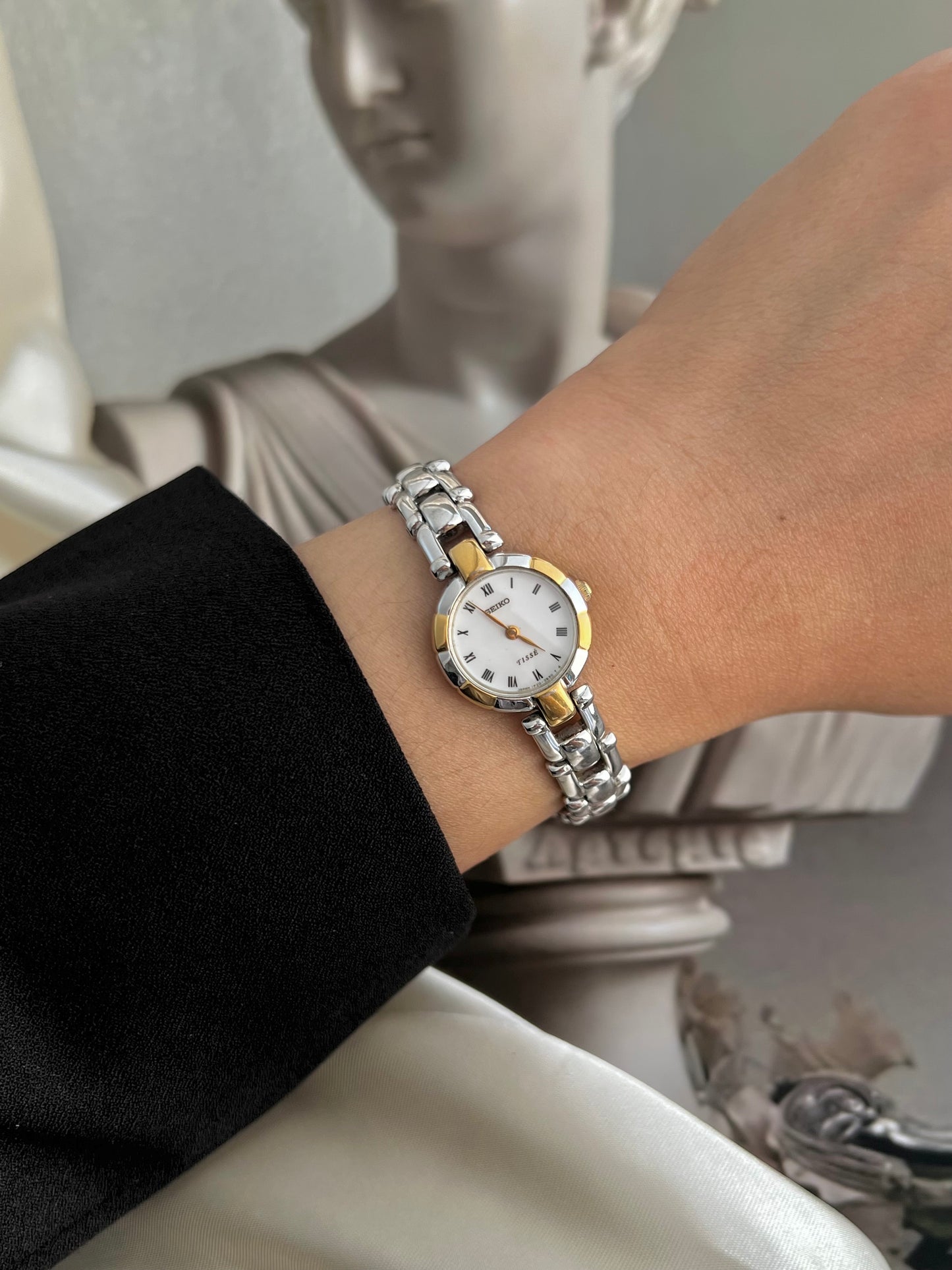 Seiko Tisse Two-Tone Roman Dial with Two Tone Scalloped Bezel