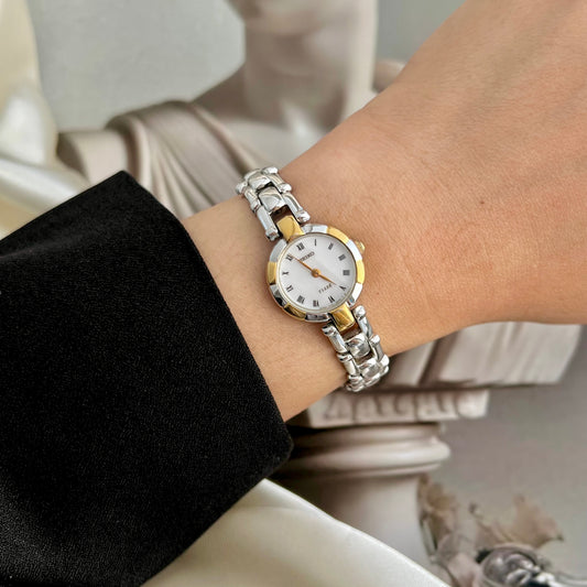 Seiko Tisse Two-Tone Roman Dial with Two Tone Scalloped Bezel