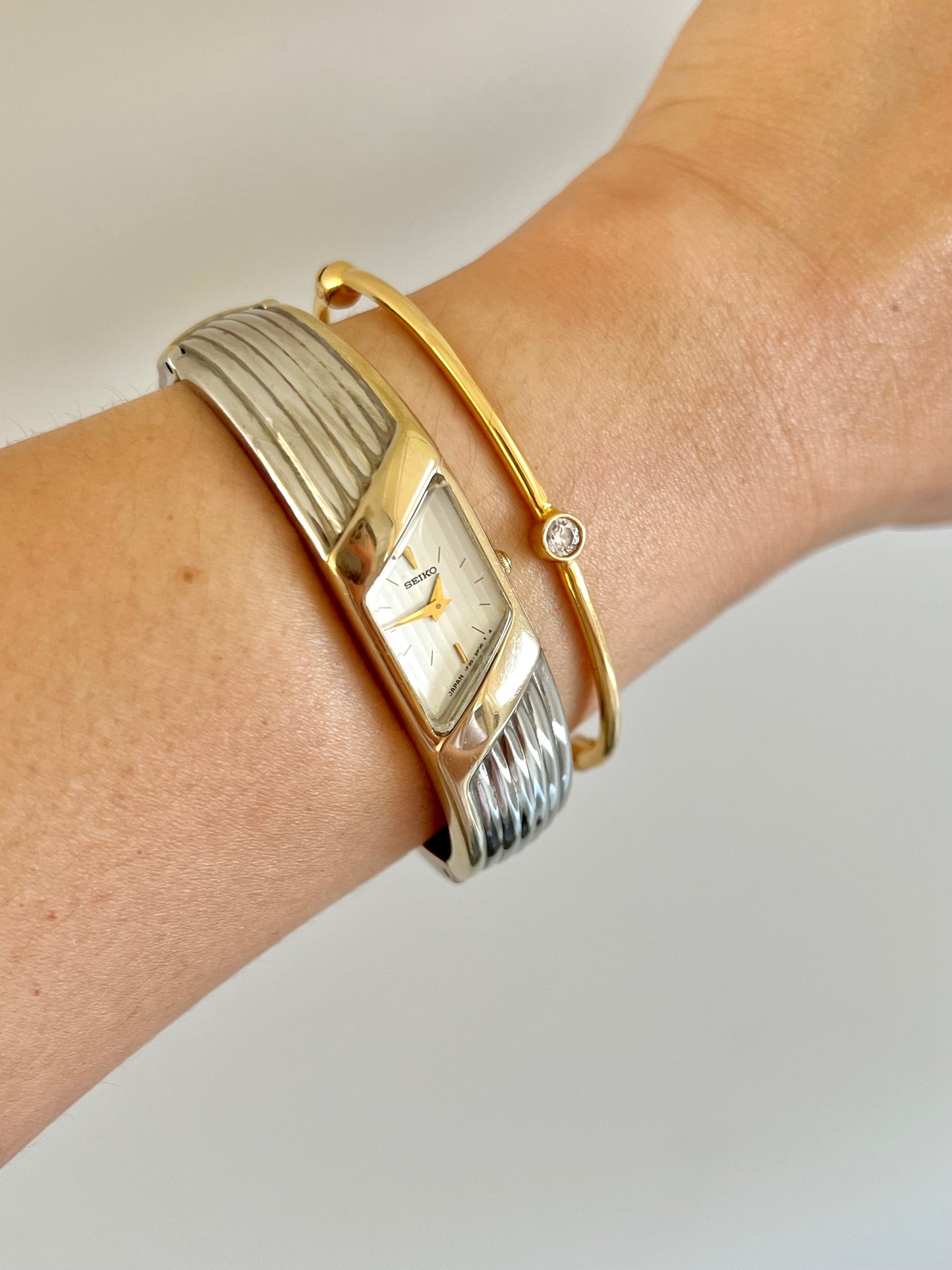 Seiko Rivoli Sculptural Two-toned Women's Watch