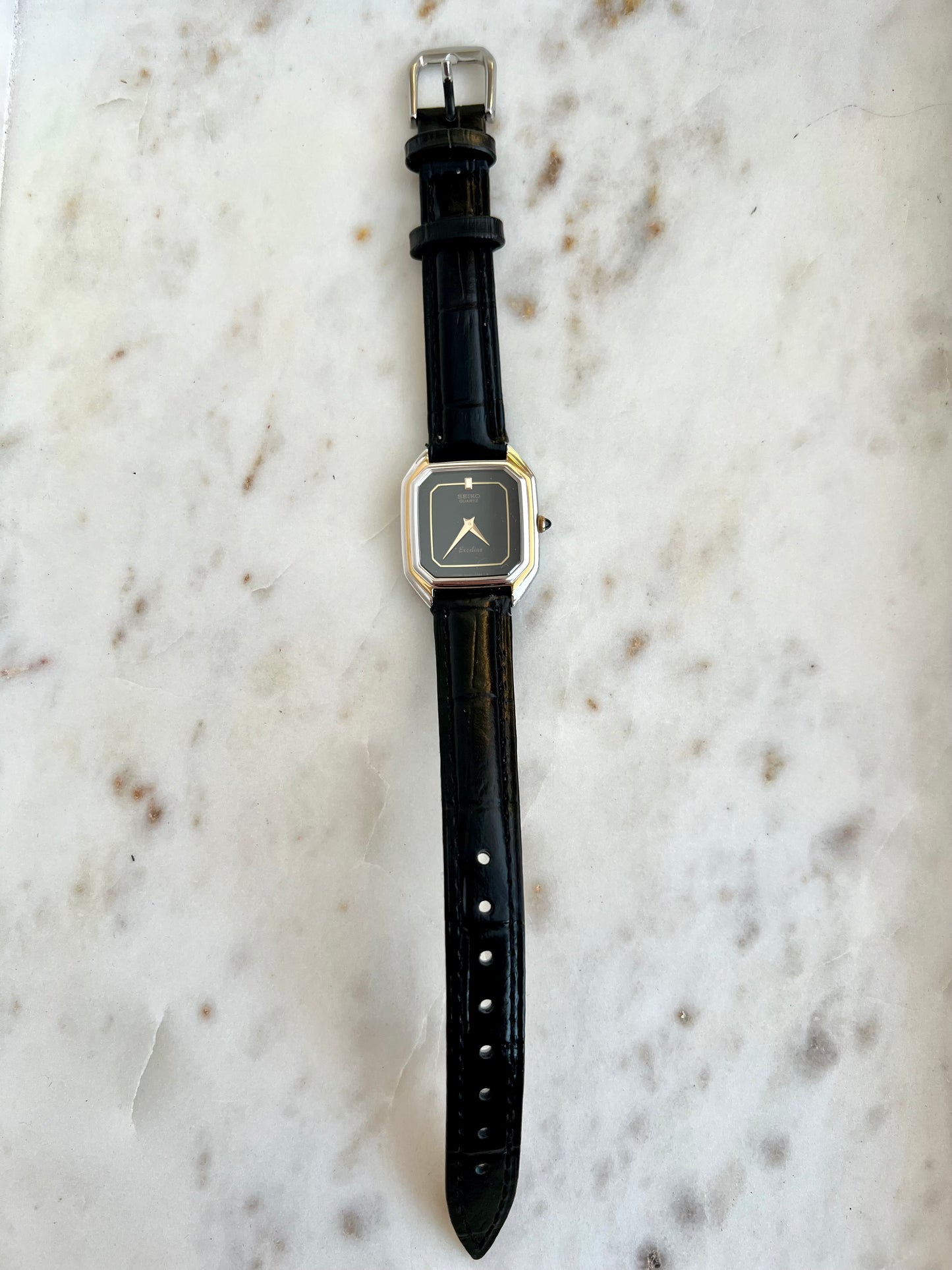 Seiko Exceline Black Dial Octagonal Women’s Watch