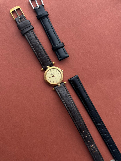 Longines Faceted Bezel Champagne Dial Women's Watch