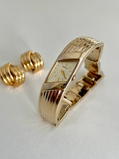 Seiko Rivoli Sculptural Gold Women's Watch