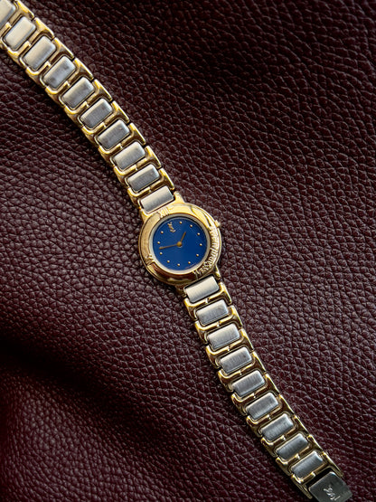 Yves Saint Laurent Two-Tone Deep Blue Dial Ladies’ Watch