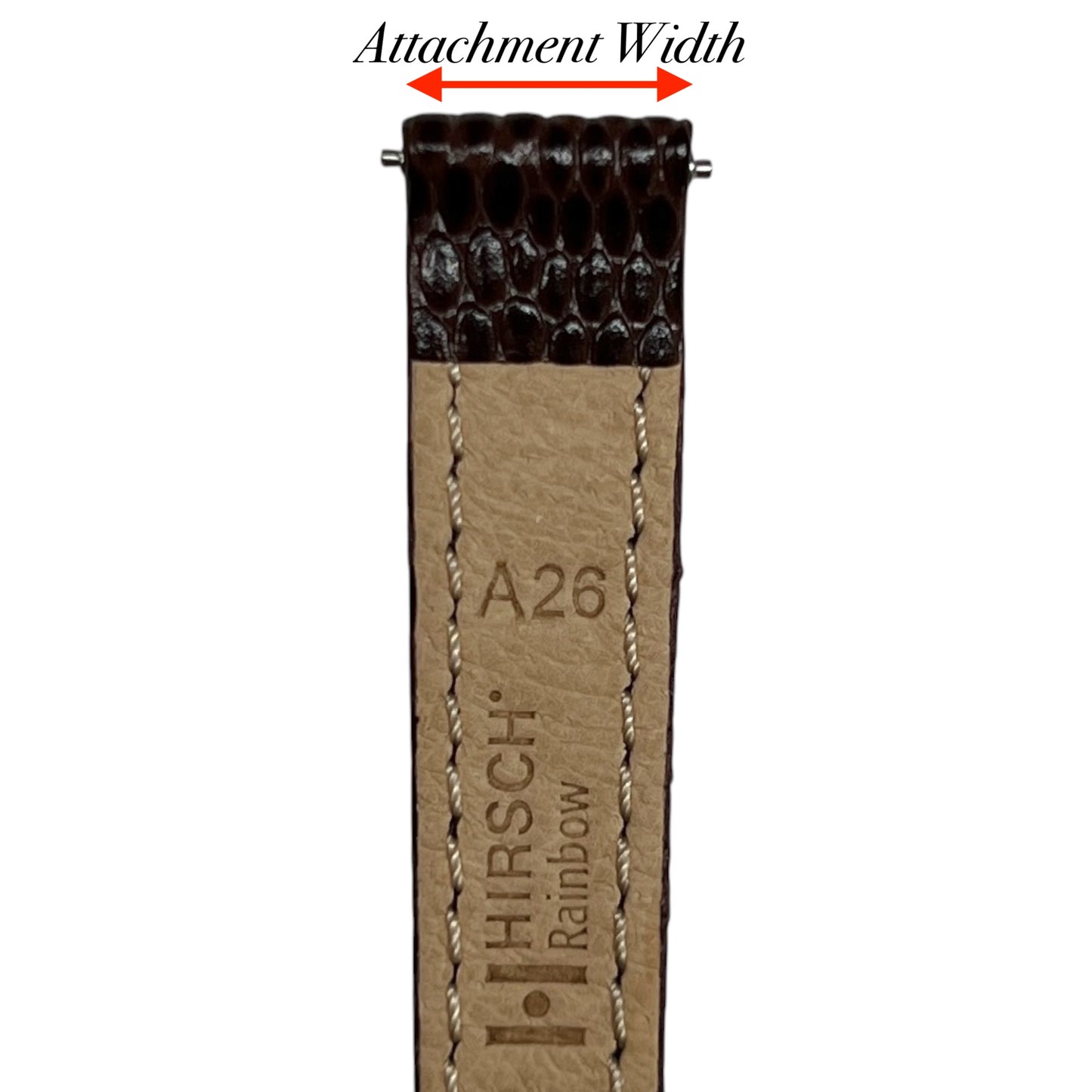 Hirsch Rainbow Watch Strap in Brown