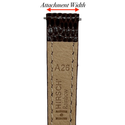 Hirsch Rainbow Watch Strap in Brown