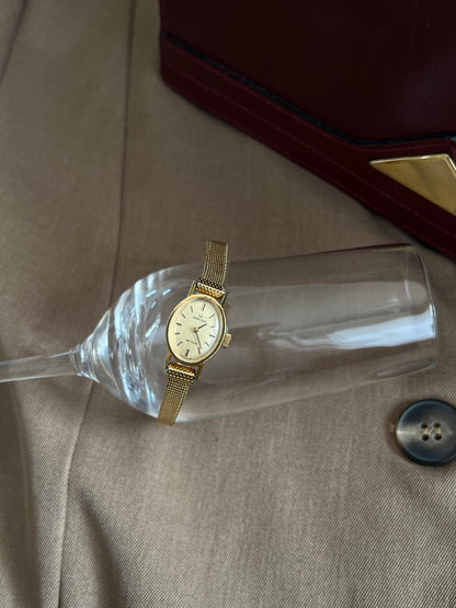 Omega De Ville Oval Champagne Dial Cocktail Women’s Watch