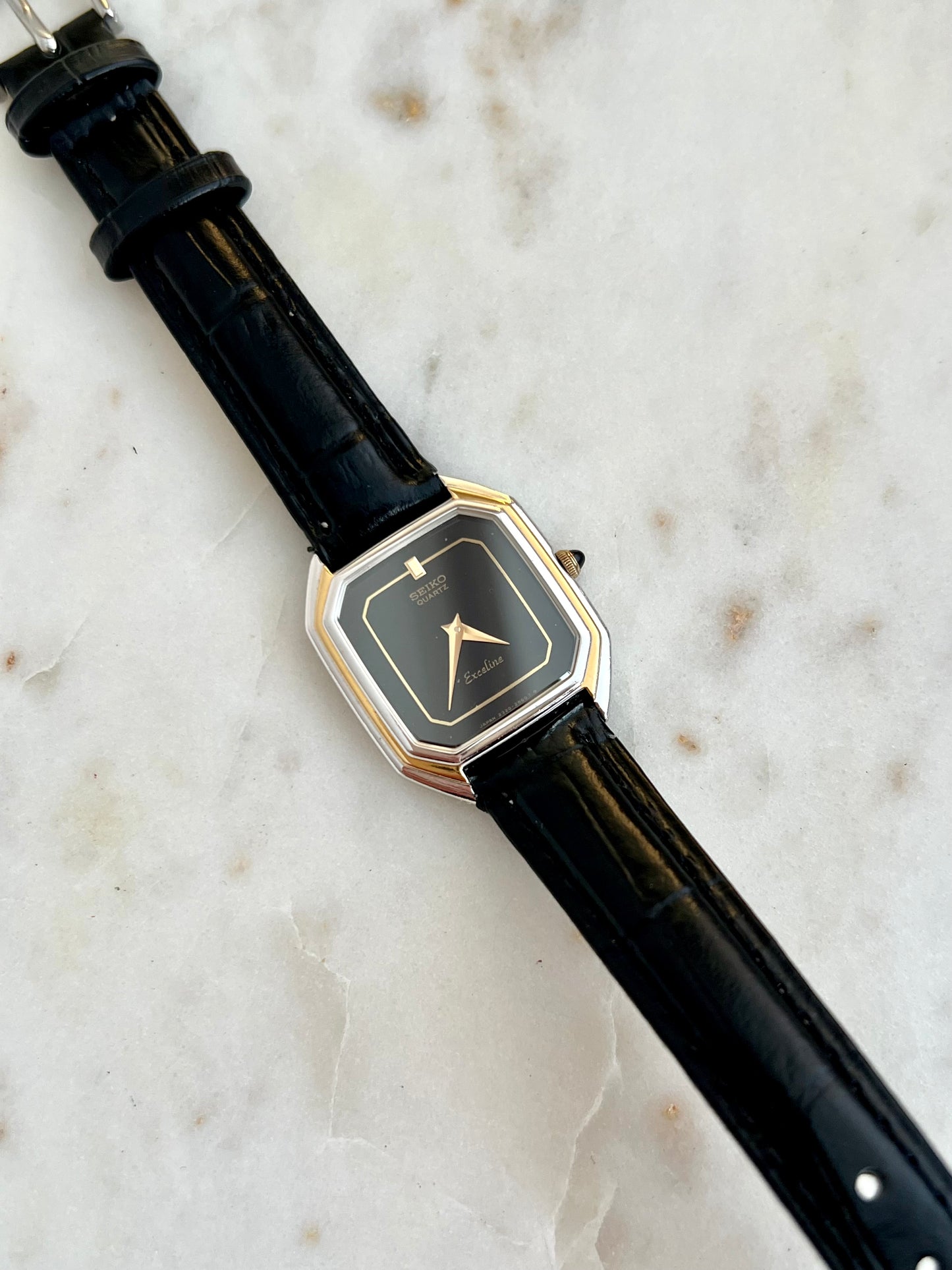 Seiko Exceline Black Dial Octagonal Women’s Watch
