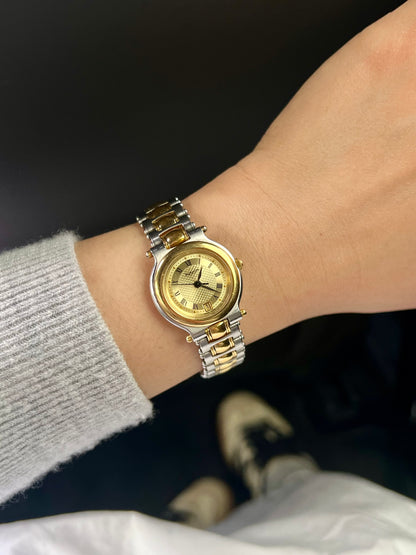 Burberrys Textured Champagne Dial Women’s Watch
