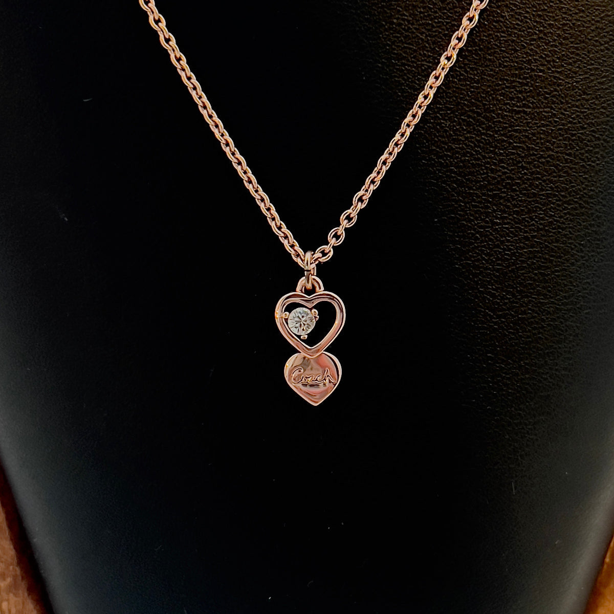 Coach Hearts Necklace with a Diamond Australia NZ Canada
