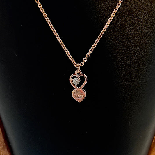 Coach Hearts Necklace with a Diamond Australia NZ Canada