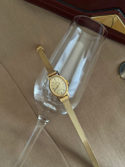 Omega De Ville Oval Champagne Dial Cocktail Women’s Watch