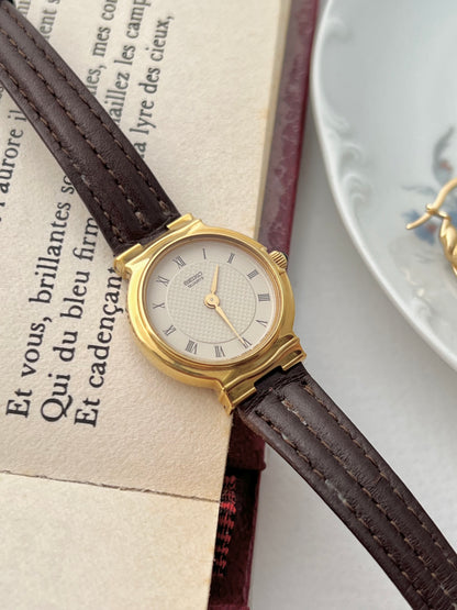 Seiko Gold Toned Sculpted Woman's Watch