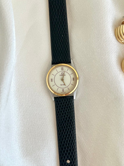 Omega De Ville Two Tone Roman Dial Watch