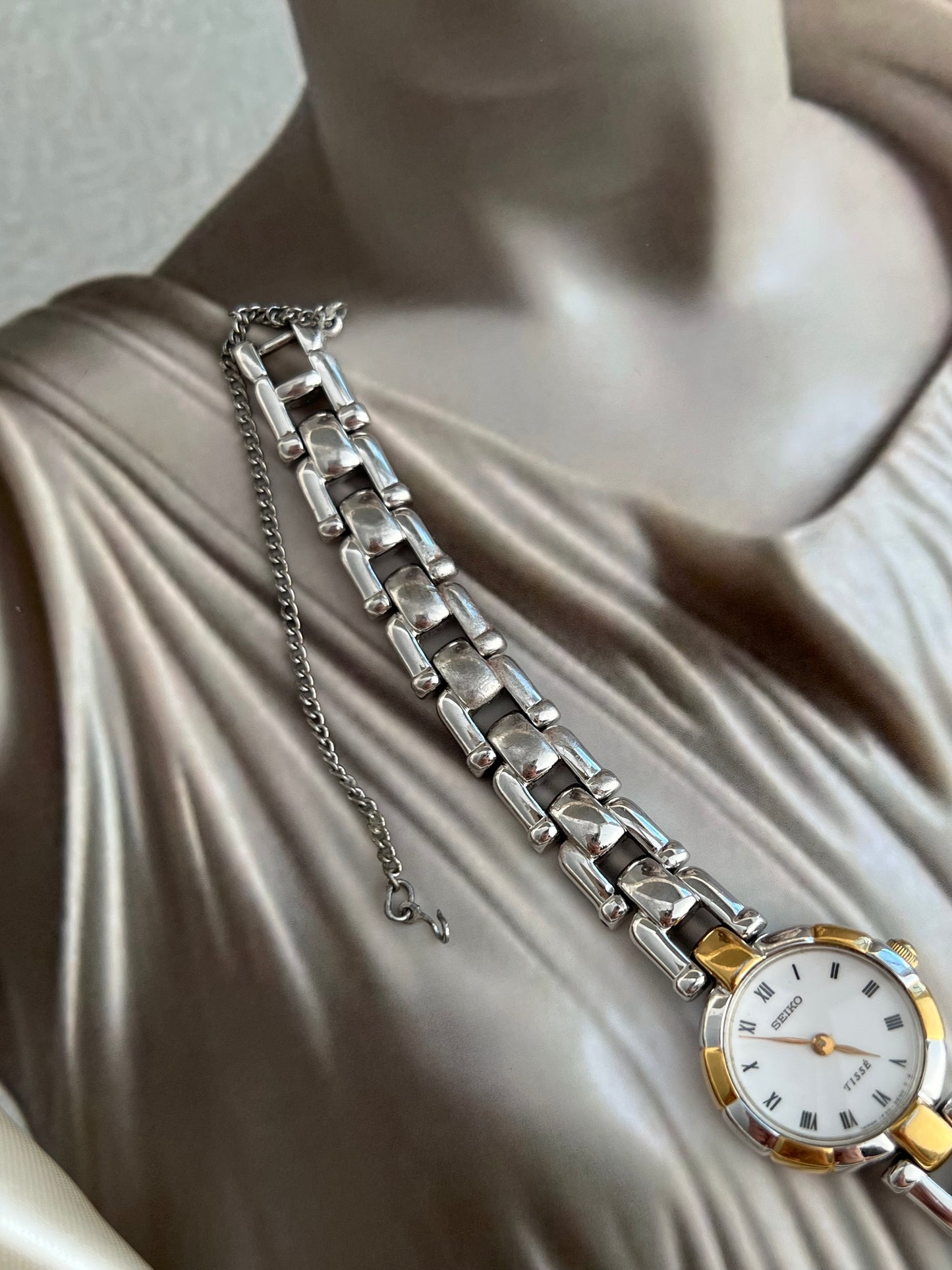 Seiko Tisse Two-Tone Roman Dial with Two Tone Scalloped Bezel