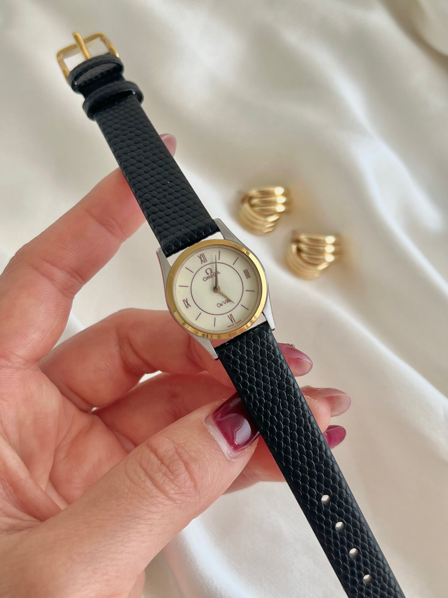 Omega De Ville Two Tone Roman Dial Watch