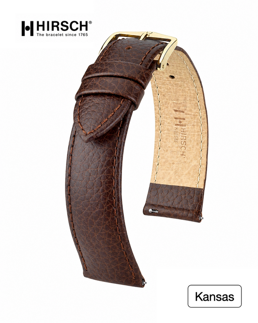 Hirsch Kansas Watch Strap in Brown
