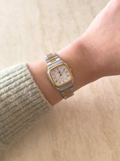 Longines Square Woman’s Watch with Golden Bezel