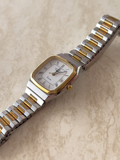 Longines Square Woman’s Watch with Golden Bezel