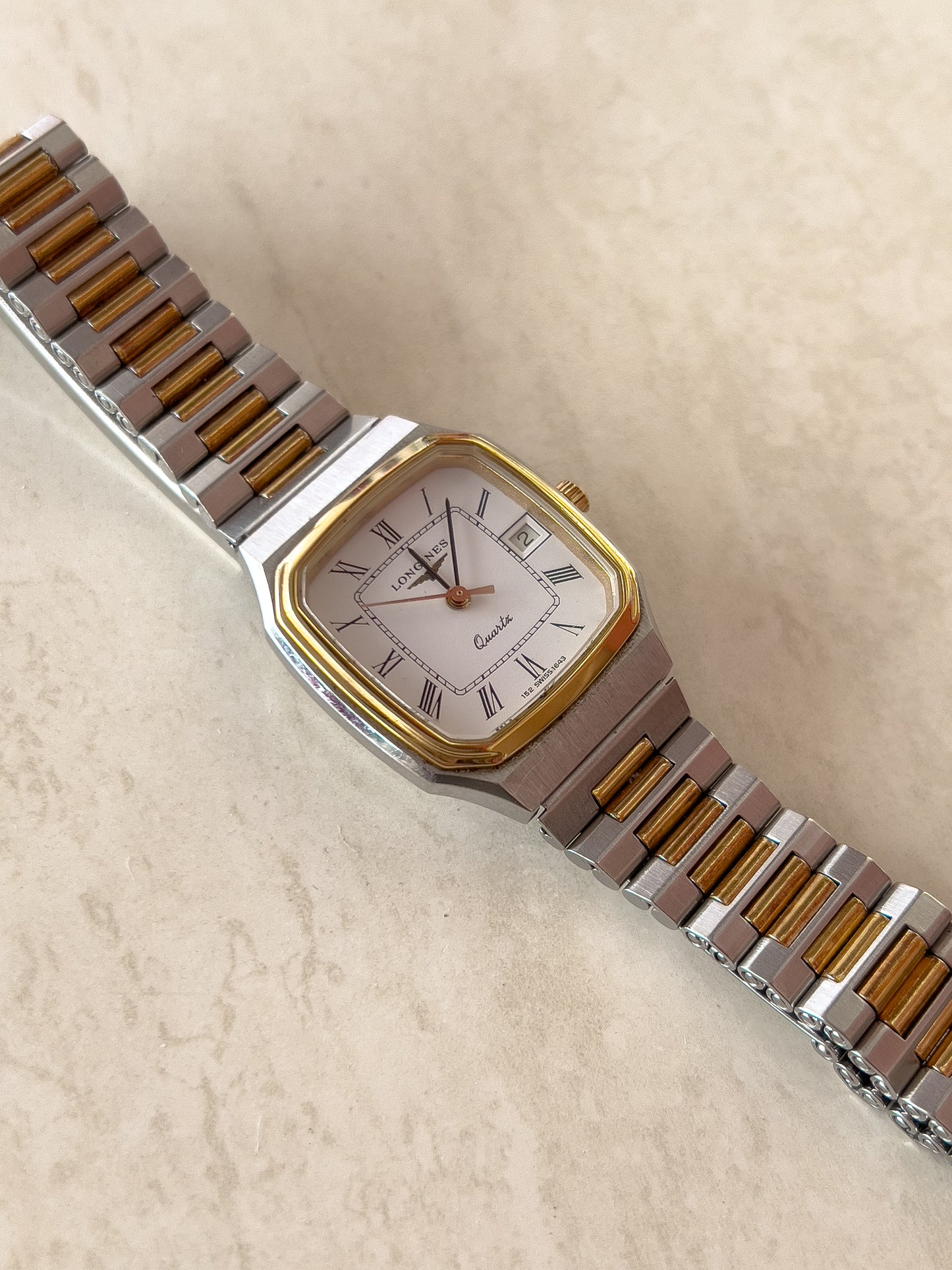 Longines Square Woman’s Watch with Golden Bezel