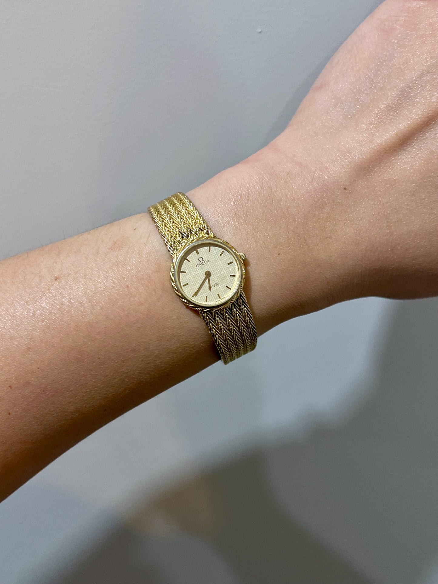 Omega De Ville Laurel Case Woven Bracelet Watch