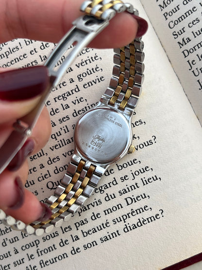 Longines Two Tone Gold Bezel Ladies Watch with Date