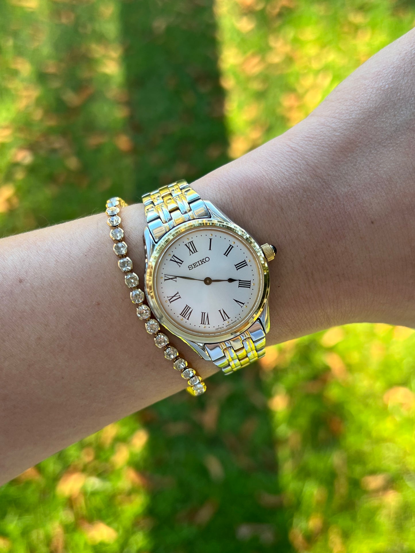 Seiko Two Tone Woman's Watch Roman Numerals