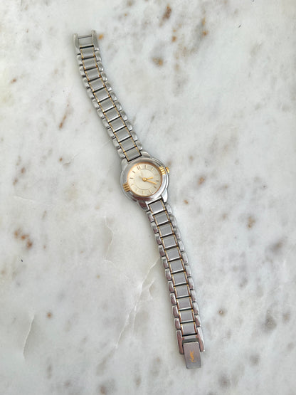 Yves Saint Laurent Two Tone Bracelet Watch